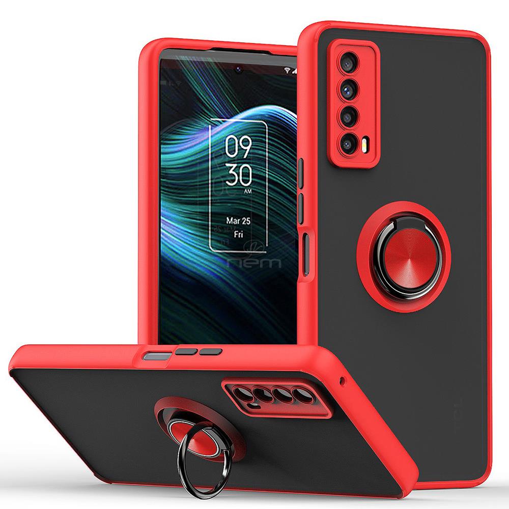 Custodia trasparente opaca per TCL Stylus 5G 2022 anello protettivo ibrido supporto metallo - Foto 16 di 16