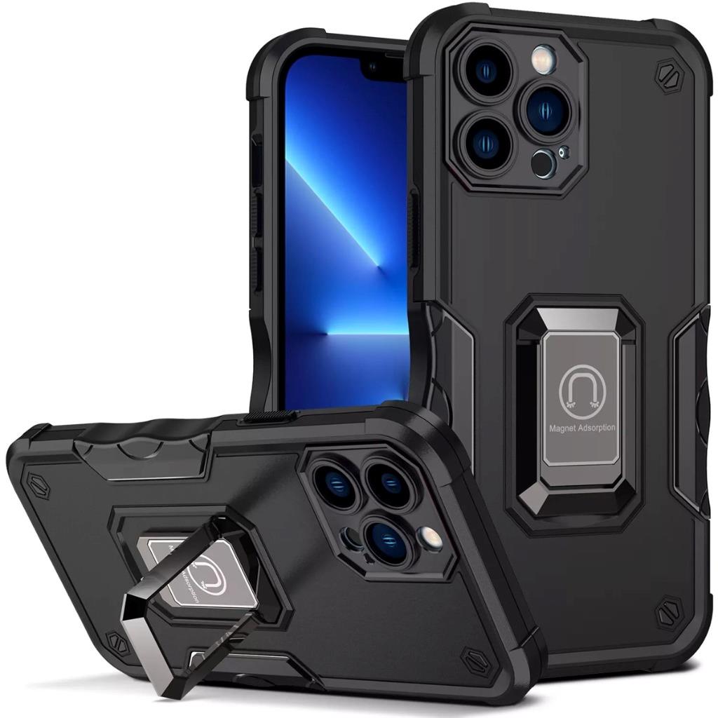 Für iPhone 14 15 Pro Max Plus Roboter Hybrid Magnet Hülle Ring Ständer Cover - Bild 12 von 15