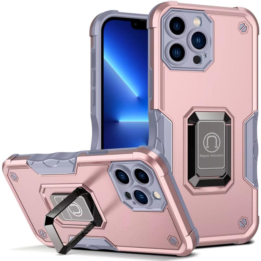 Für iPhone 14 15 Pro Max Plus Roboter Hybrid Magnet Hülle Ring Ständer Cover - Bild 15 von 15