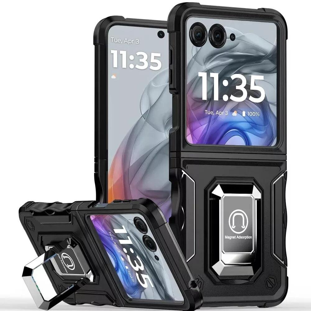 Für Motorola Razr 2024 Militär Roboter Hybrid Magnet Hülle Ring Ständer Cover - Bild 8 von 10