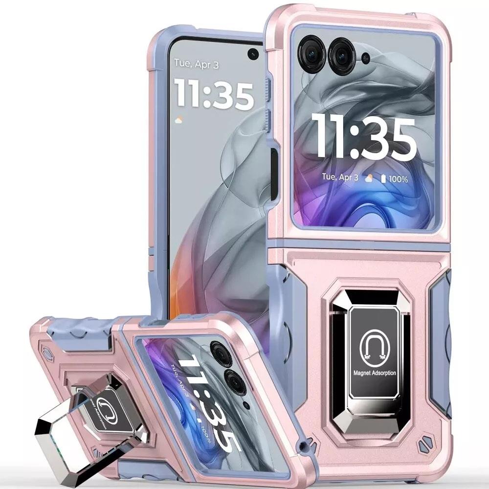 Für Motorola Razr 2024 Militär Roboter Hybrid Magnet Hülle Ring Ständer Cover - Bild 10 von 10
