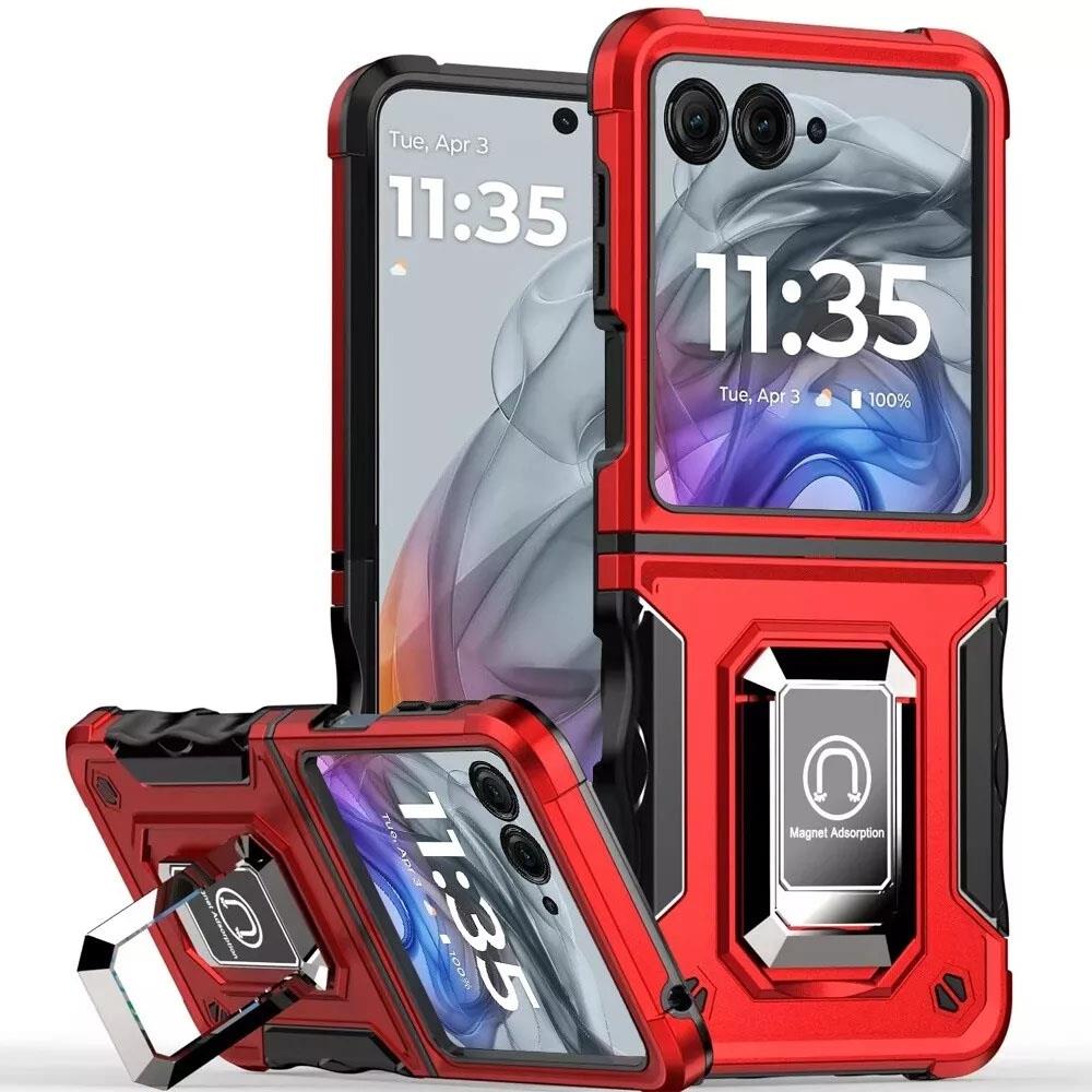 Für Motorola Razr 2024 Militär Roboter Hybrid Magnet Hülle Ring Ständer Cover - Bild 9 von 10