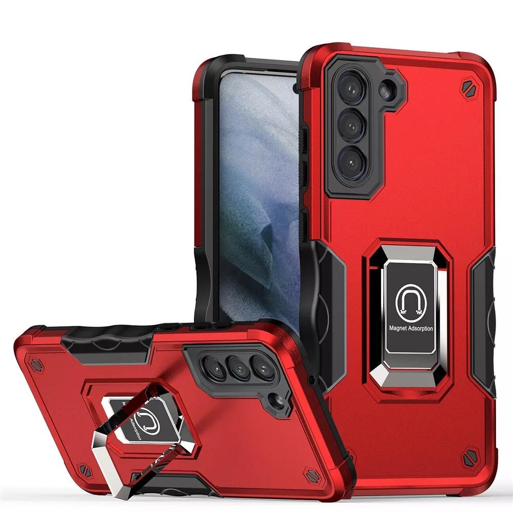 For SAMSUNG GALAXY S24 ULTRA S24 + Robotic Hybrid Magnetic Case Ring Kickstand - Picture 14 of 15