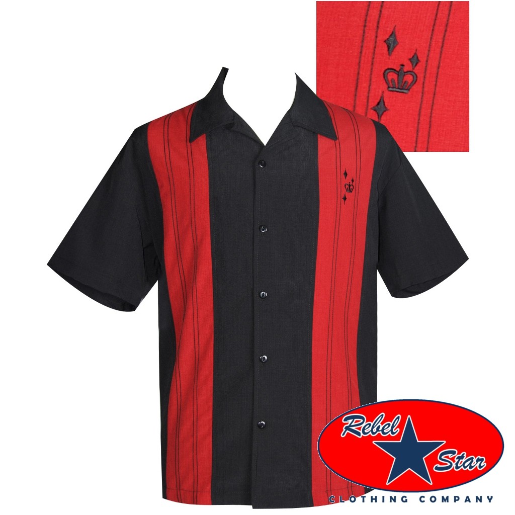 2 Panel Lounge Shirt Rockabilly Bowling Retro 60s Sheen Tattoo Steady ...