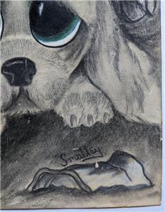 sad animal eyes drawing