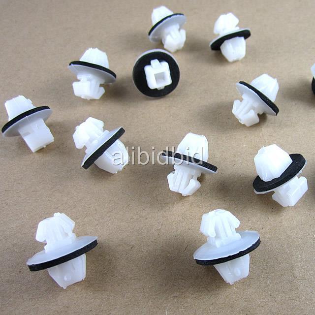 30x White Rocker Panel Moulding Clips With Sealer For Suzuki SX4 & Grand Vitara (77553-65D00)
