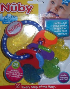Nuby Icybite Teether, Baby Shower, Diaper Cake, BPA Free, Purice