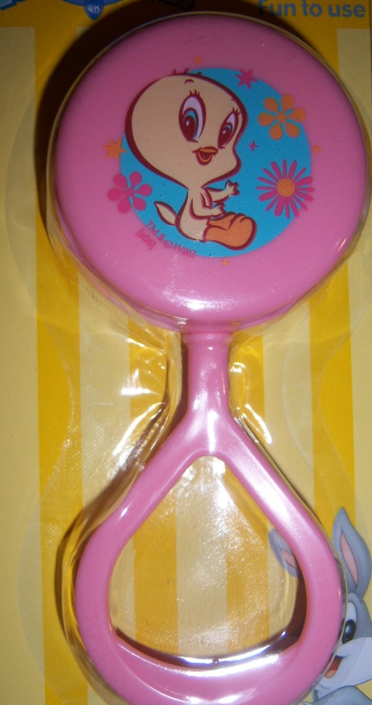 Baby Looney Tunes Water Filled Teether Rattle Tweety Refrigerate To Cool PINK 