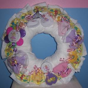 Baby Shower Prince Or Princess Diaper Wreath Ebay