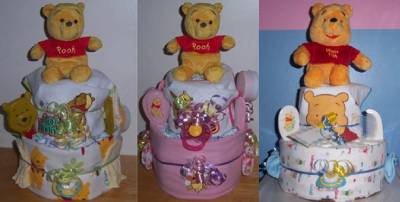 winnie the pooh diaper cake ideas