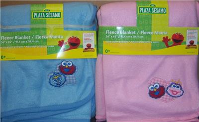sesame street characters fleece throw blanket