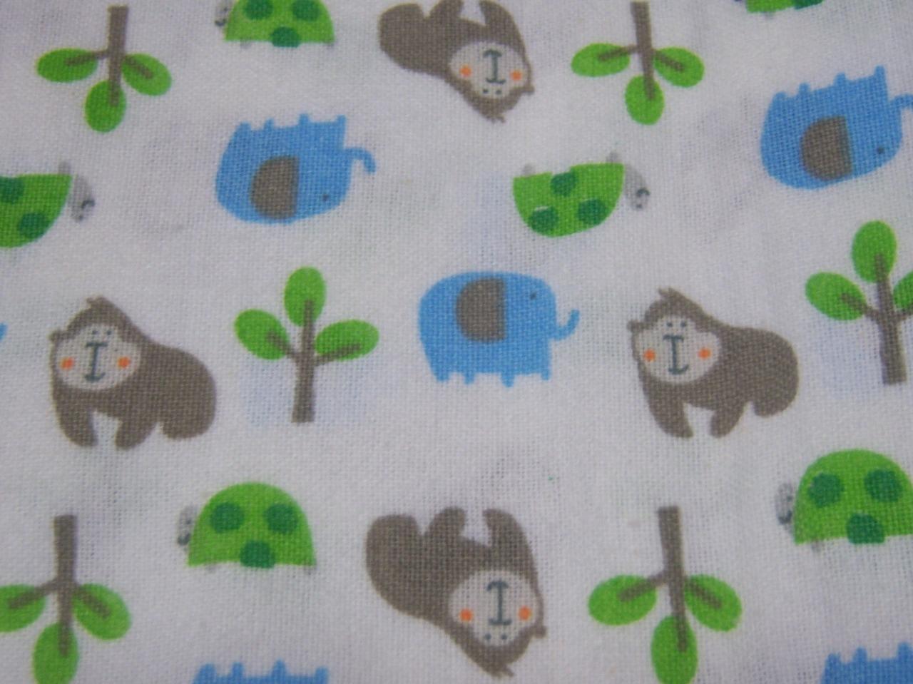 Circo Yellow Animal Print Baby Blanket Giraffe Hippos Frogs Turtles Birds TA 