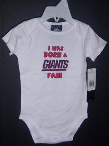 Gerber Nfl Ny Giants Short Sleeve One Piece Baby Shower 18 Or 24