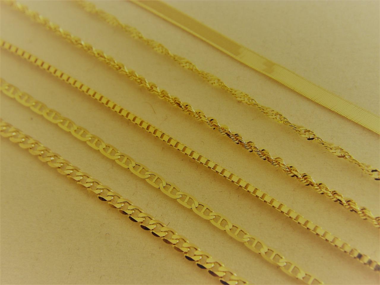 Solid 14k Gold Chains Necklace Diffe Design Real Whole Image Is Loading Solid 14k Gold Chains Necklace Diffe Design Real