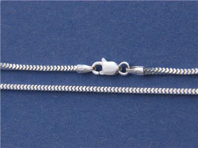 1.5mm Mens Solid .925 Sterling Silver Box Chain Necklace