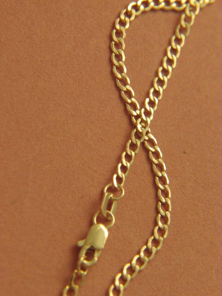10k gold rope figaro cuban link necklace bracelet with lobster clasp real gold - Picture 4 of 7