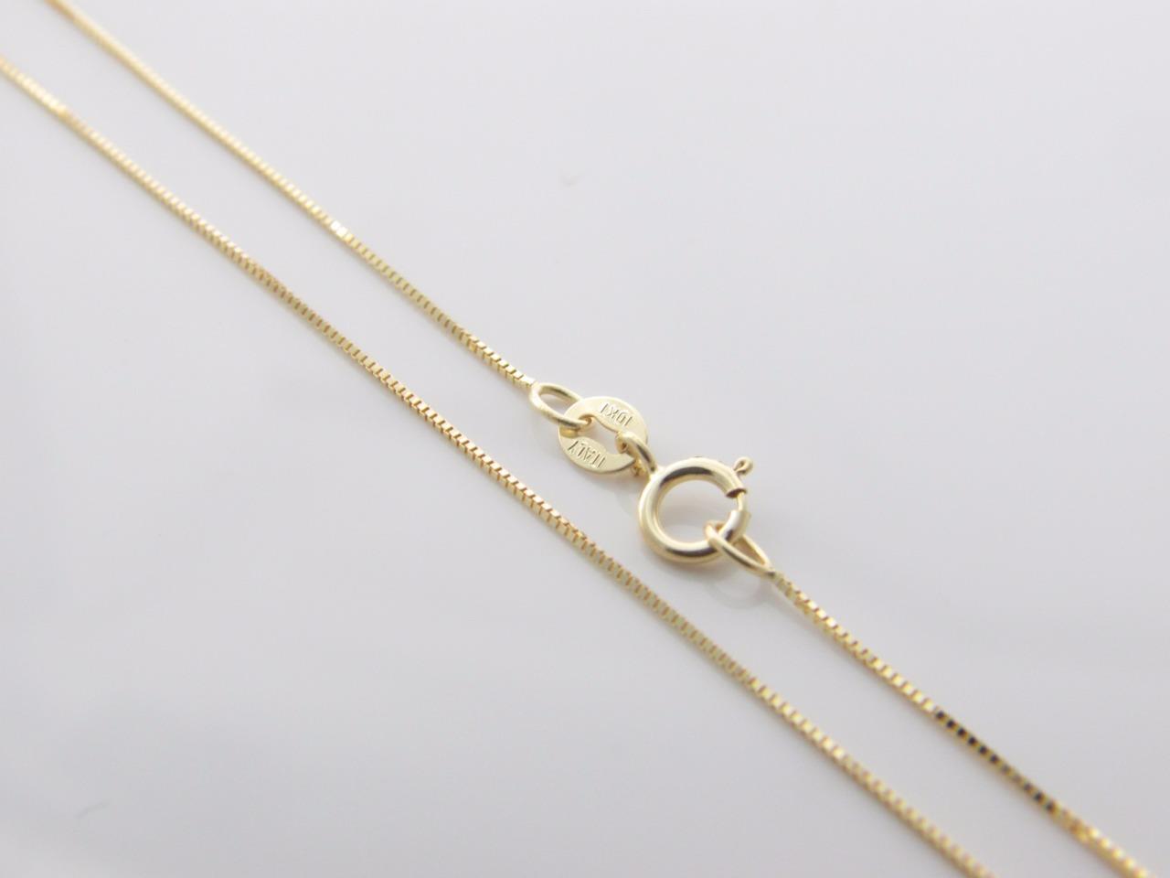 Solid 10K Yellow Gold Chain Necklace BOX Chain Rope Chain ...
