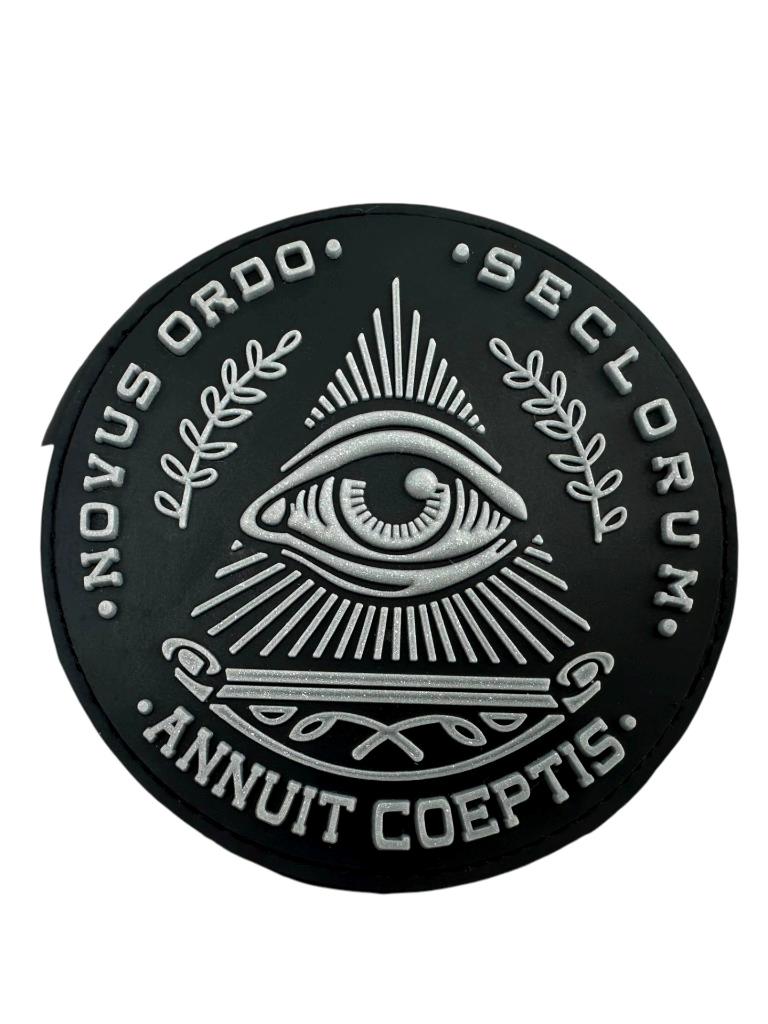 Illuminati Eye of Providence Annuit Coeptis Airsoft Paintball PVC Morale Patch - Picture 13 of 15