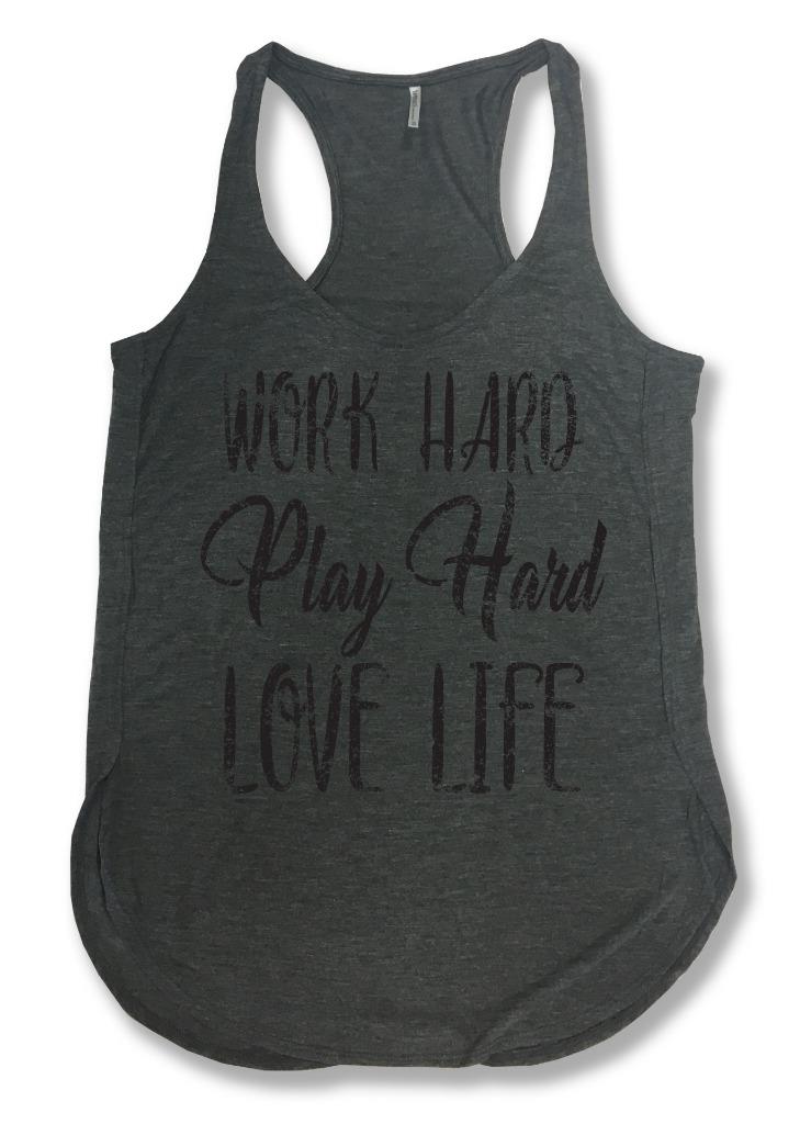 NEU DAMEN PRINT VINTAGE LUSTIG SCHRIFTZUG VIBES FITNESS SPORT SEXY TANK TOP - Bild 19 von 26