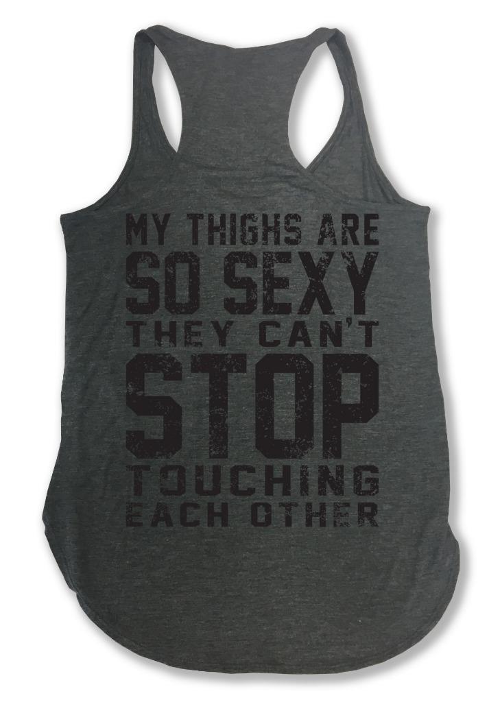 NEU DAMEN PRINT VINTAGE LUSTIG SCHRIFTZUG VIBES FITNESS SPORT SEXY TANK TOP - Bild 13 von 26