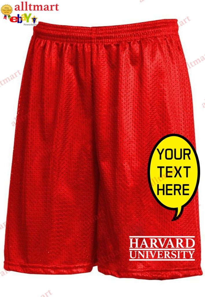 CUSTOM TEXT LOGO PERSONALIZED CASUAL BASKETBALL SHORTS ATHLETIC MESH SHORT PANTS - Picture 19 of 19