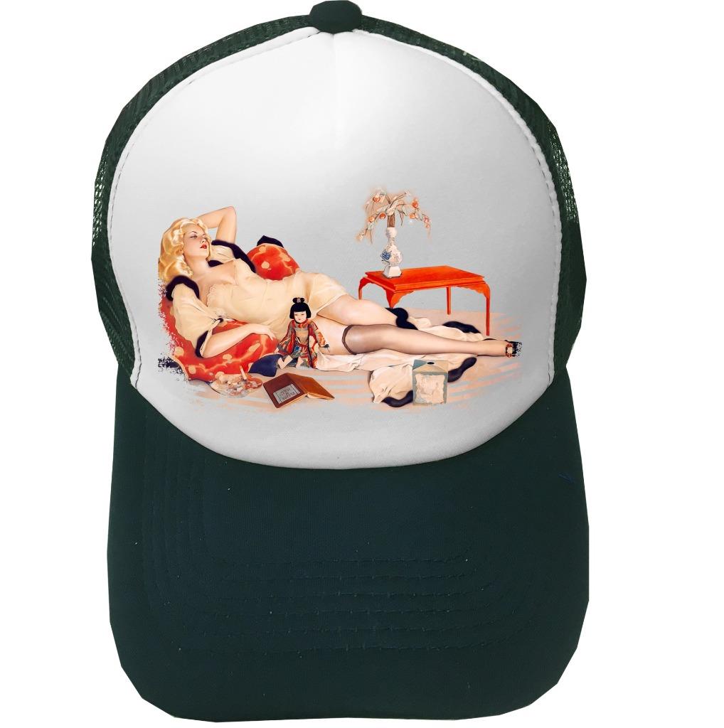 NEU NETZ TRUCKER KAPPE BEDRUCKT PIN UP SEXY MÄDCHEN KUNST POSTER HIPSTER LUSTIGE MÜTZE - Bild 15 von 15
