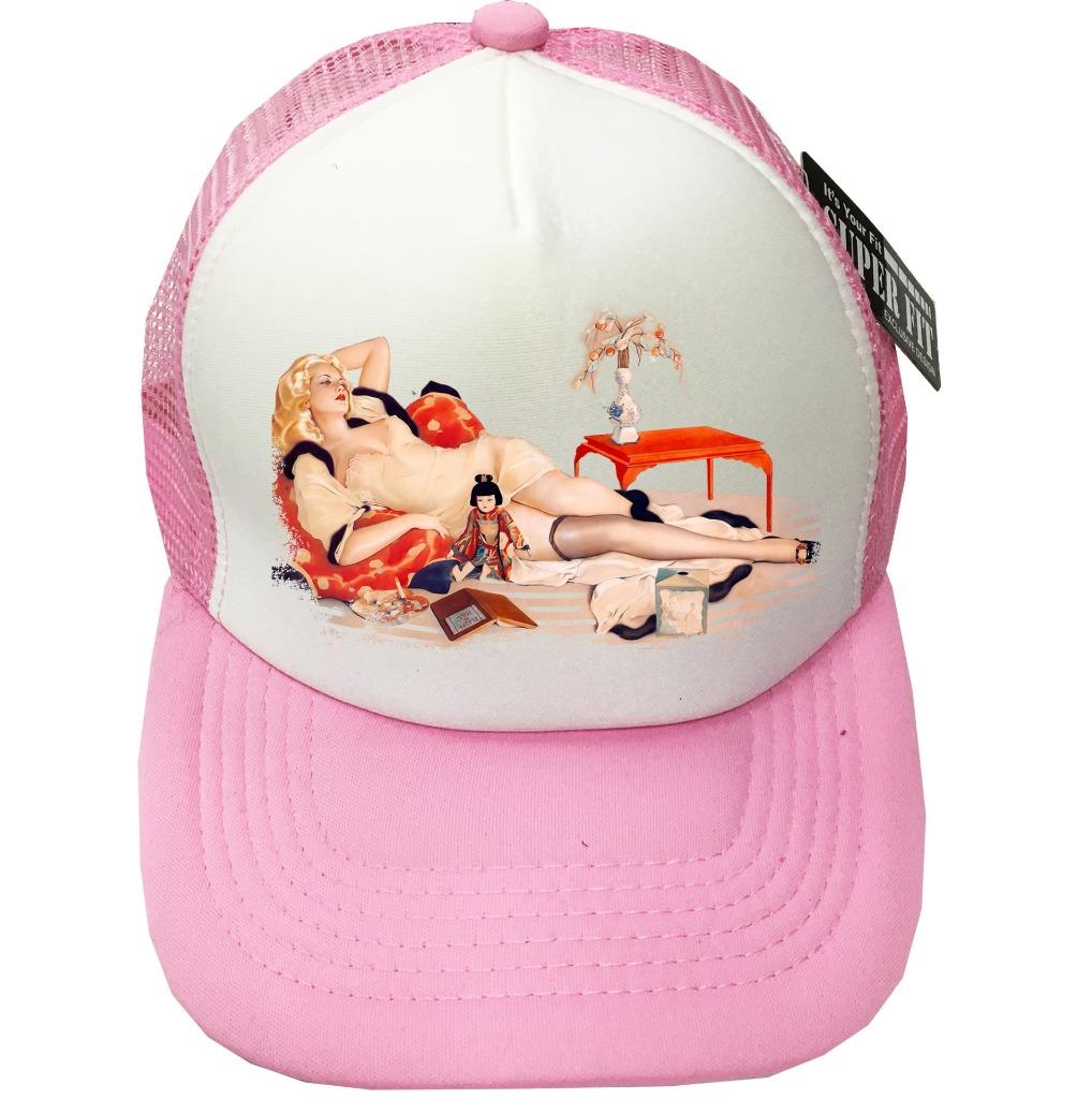 NEU NETZ TRUCKER KAPPE BEDRUCKT PIN UP SEXY MÄDCHEN KUNST POSTER HIPSTER LUSTIGE MÜTZE - Bild 10 von 15