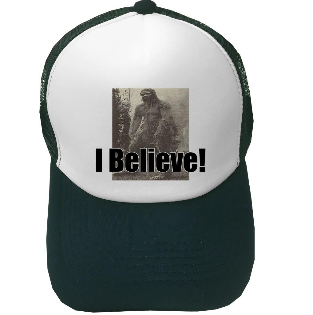 NW MESH TRUCKER CAP PRINTED I BELIEVE BIGFOOT SASQUATCH RESEARCH TEAM FUNNY HAT - Picture 15 of 15