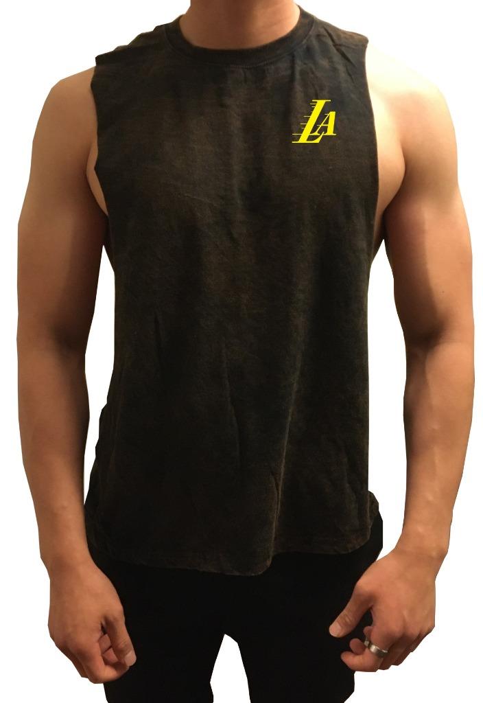 NW Mens Los Angeles Workout bodybuilding gym muscle fitness shirt Loose Tank Top - Picture 8 of 8