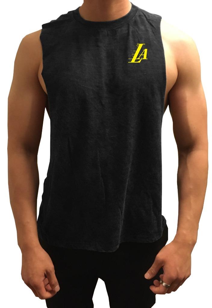 NW Mens Los Angeles Workout bodybuilding gym muscle fitness shirt Loose Tank Top - Picture 7 of 8