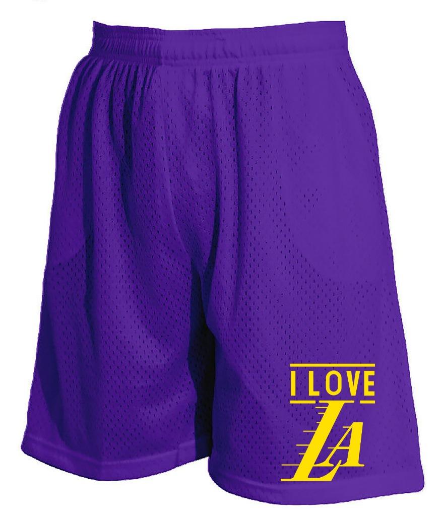 New Men's Mesh Short Jersey Love Los Angeles Kobe Basketball Pants S~5XL - Picture 6 of 6