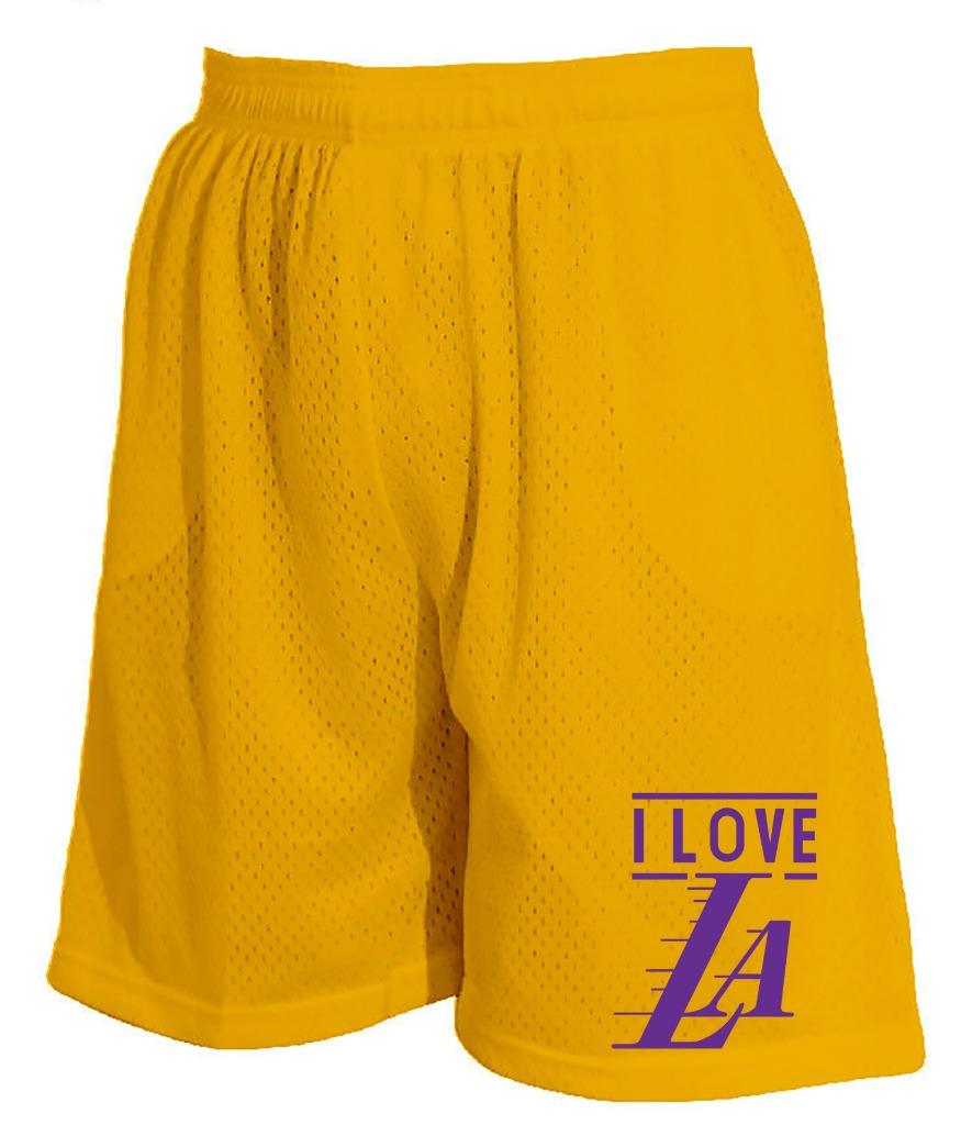 New Men's Mesh Short Jersey Love Los Angeles Kobe Basketball Pants S~5XL - Picture 5 of 6