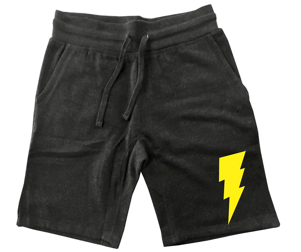 New Men's Printed Thunder Rock & Roll Gym Fleece 3 Pockets Half Shorts Pants - Picture 3 of 4