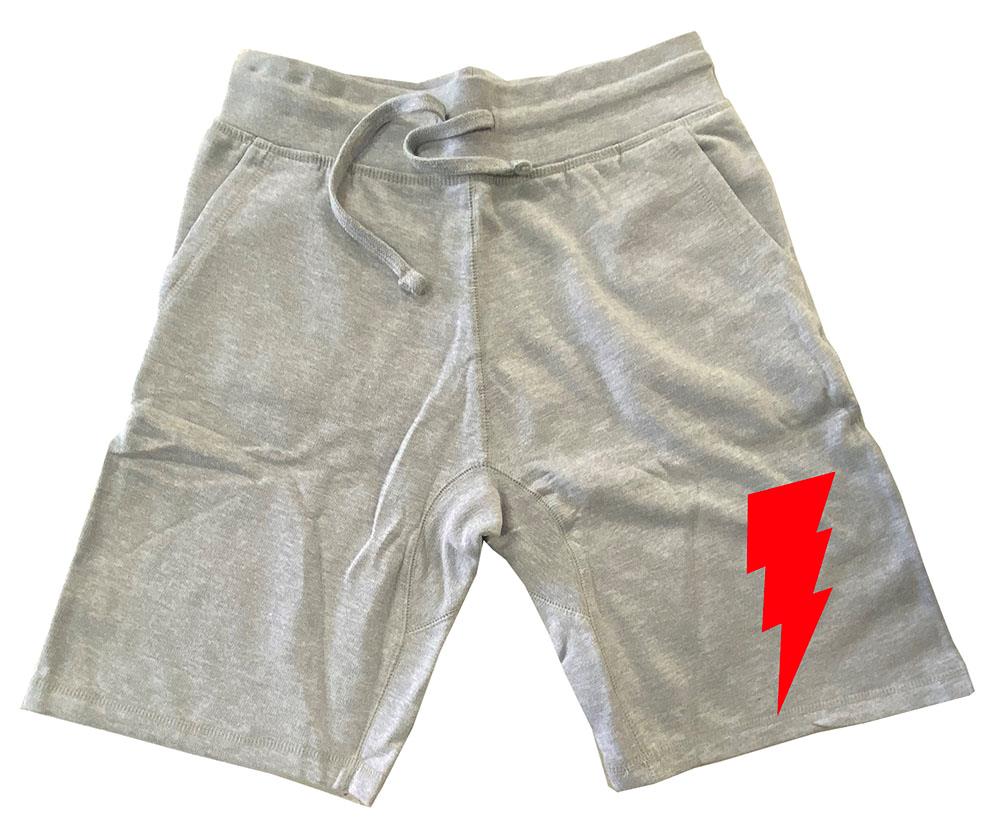 New Men's Printed Thunder Rock & Roll Gym Fleece 3 Pockets Half Shorts Pants - Picture 4 of 4