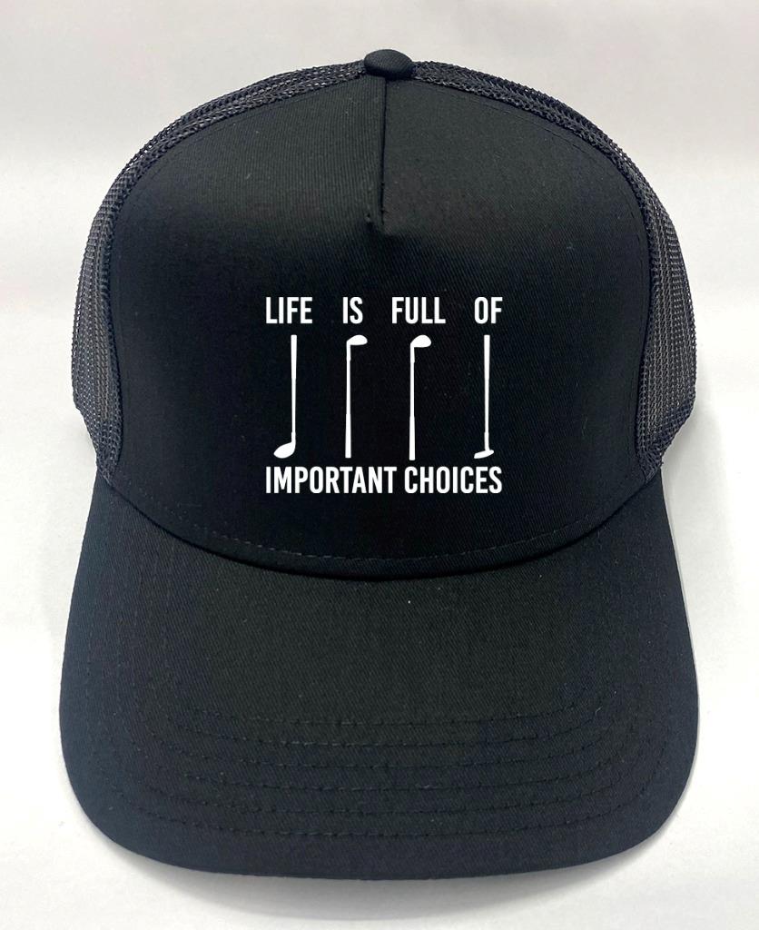 NW PRINTED GOLF MESH FUNNY GOLFER "FORE LIFE IS" HAT ADJUSTABLE SNAPBACK CAP HAT - Picture 22 of 23