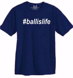 Maglietta Uomo In 100% Cotone 'Ball Is Life' - Stampa Divertente Hipster Per Sport E Tempo Libero