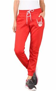 NW WOMEN/'S ACCENTED HAND SKELETON FUNNY R/&R FLEECE JOGGER DRAWSTRING SWEATPANTS
