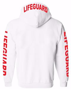 NW MEN/'S LIFEGUARD PULLOVER HOODIE JACKET BEACH SAFETY POOL STAFF SWEATSHIRT RED