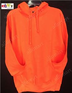 NW MEN'S PLAIN PULLOVER HOODIE JACKET NEON YELLOW GREEN NW MEN'S PLAIN PULLOVER HOODIE JACKET NEON YELLOW GREEN