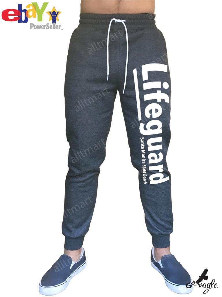 NEU HERREN STRAND RETTUNGSSCHWIMMER FLEECE JOGGINGHOSE KORDELZUG SWEATHOSE LUSTIGE SWEATPANTS - Bild 11 von 12