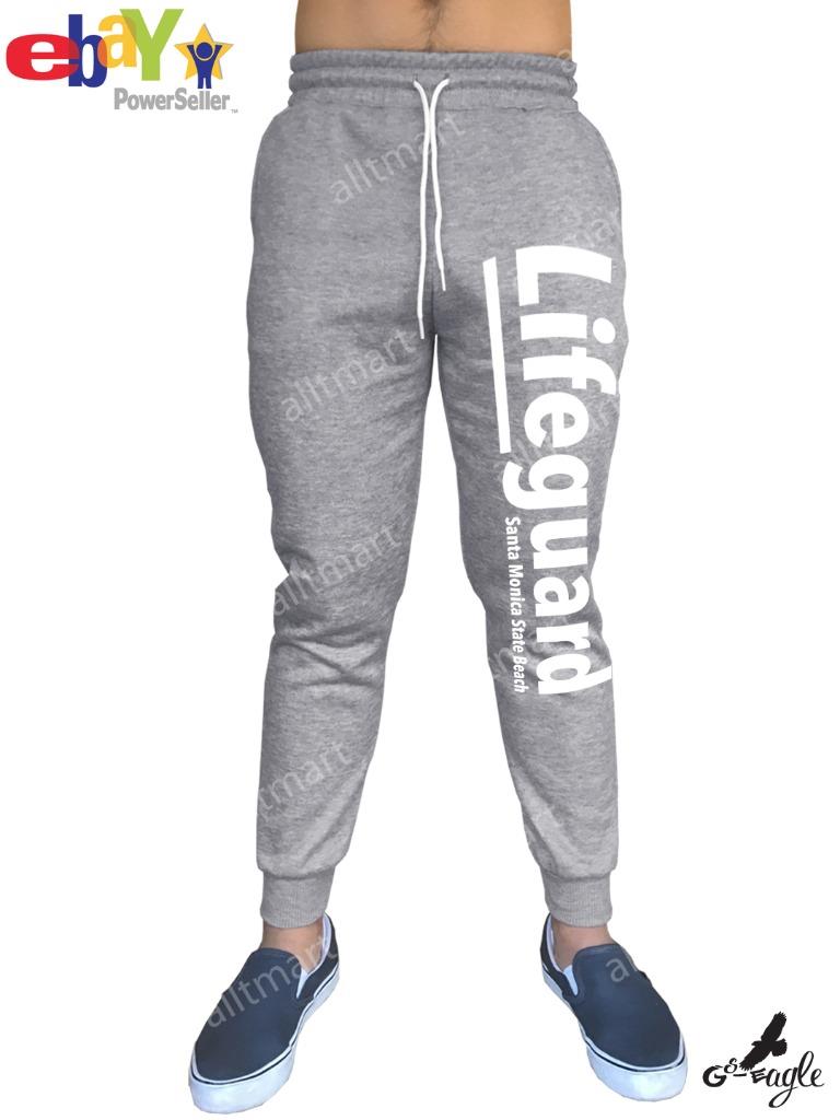 white lifeguard sweatpants