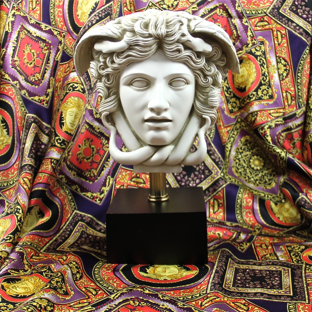 New Versace Wine Stopper, Antique Stone Gorgona Bust Sculpture & Medusa ...
