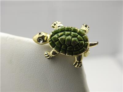Unique Black and White Original by Robert Sea Turtle Brooch