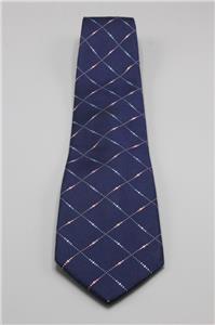 THOMAS PINK Silk Tie. Blue w Pink and Blue Plaid. 59 PINK Thomas Pink 100% Silk Tie, Classic Blue Plaid main image 1