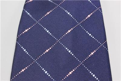 THOMAS PINK Silk Tie. Blue w Pink and Blue Plaid. 59 PINK Thomas Pink 100% Silk Tie, Classic Blue Plaid main image 2