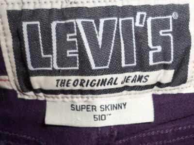 levis black label purple superskinny jeans 510 29x32 usa/ 74cmx8