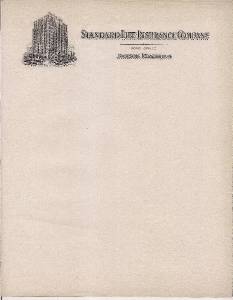 1930s Strathmore Watermark Letterhead Standard Life Insurance Bldg Jackson Ms Ebay