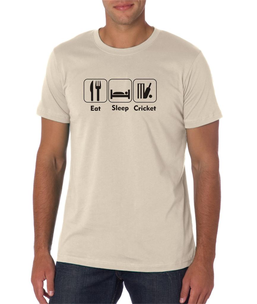 Mens Eat Sleep Cricket Funny Sports T-Shirt Tee | eBay