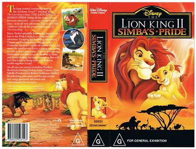 DISNEY - THE LION KING 2: SIMBA'S PRIDE *RARE VHS TAPE* | eBay