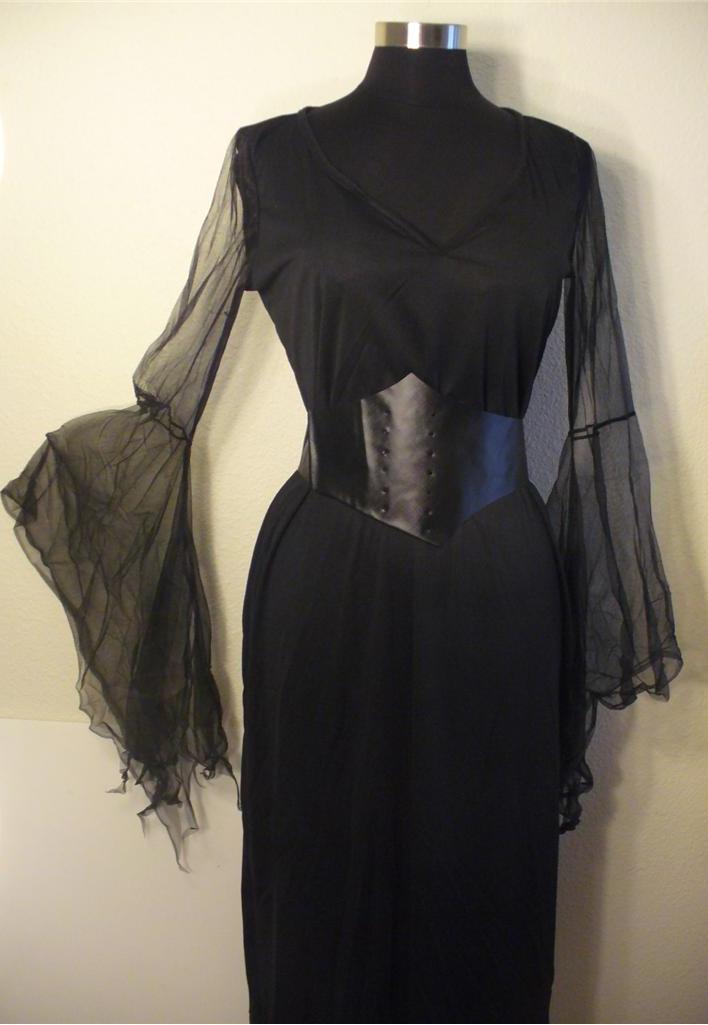 Sexy Vampire Elegant Dress Gothic Costume Halloween NEW Adult Size L 12 ...